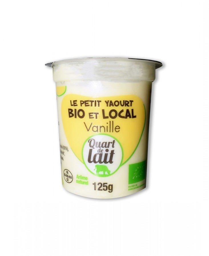 Yaourt bio local vanille